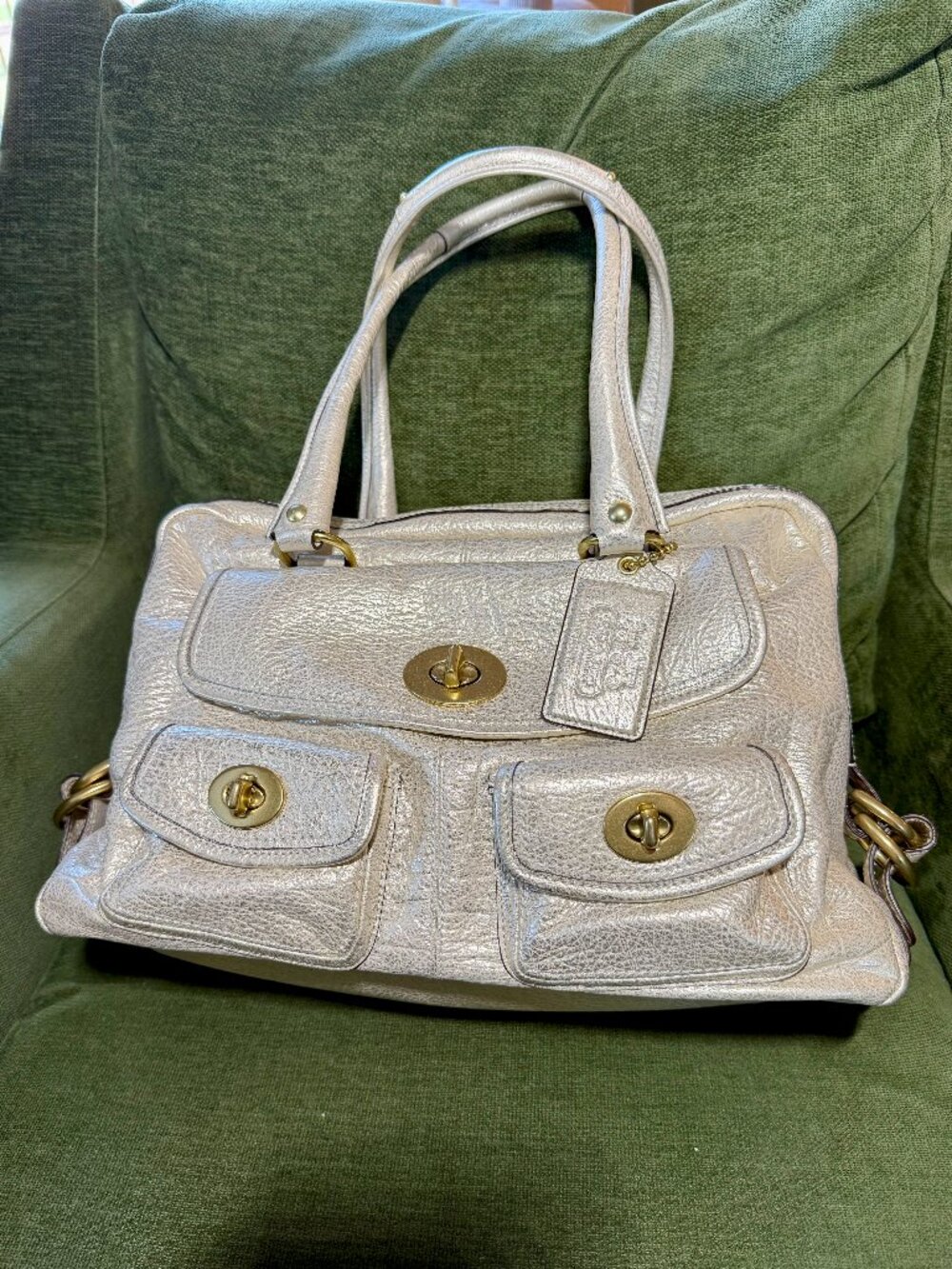 Coach Vintage Y2K Legacy Archive Ltd Ed Peyton Metallic Leather Bag 13547